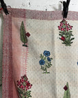 Handblock Printed Kantha Throw - Pinks