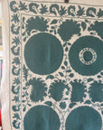 Cotton Hand Embroidered Sozani Throw - Soft Teal