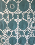 Cotton Hand Embroidered Sozani Throw - Soft Teal