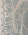 Cotton Hand Embroidered Sozani Throw - Pale Mint