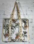 Printed Tote Bag - Giraffe and Palms