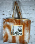 Printed Tote Bag - Giraffe and Palms