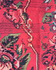 Moldavian Floral Print Kantha Throw - Red