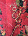 Moldavian Carpet Print Kantha Throw - Red