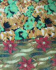 Vintage Kantha Throw - Green Floral