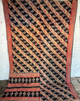 Handstitched Vintage Kantha Throw - Diagonal Stripe