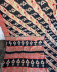 Handstitched Vintage Kantha Throw - Diagonal Stripe