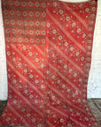 Handstitched Vintage Kantha Throw - Diagonal Stripe