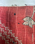 Handstitched Vintage Kantha Throw - Diagonal Stripe