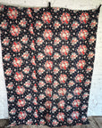 Vintage Handstitched Kantha Throw - Floral Bouquet