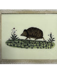 Hand Painted Indian Glass Art - Hedgehog - Medium
