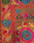 Vintage Hand Stitched Kantha Sozani Throw - Brights
